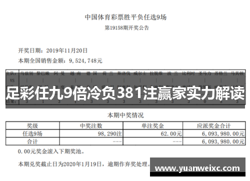 足彩任九9倍冷负381注赢家实力解读